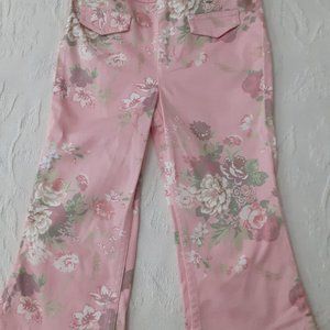 Girls Floral Jeans Size 6